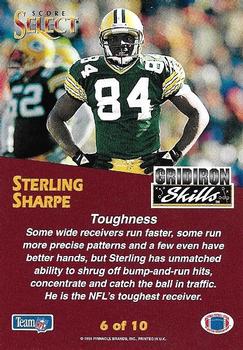 1993 Select - Gridiron Skills #6 Sterling Sharpe Back