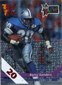 1992 Wild Card - Stat Smashers 20 Stripe #SS-1 Barry Sanders Front