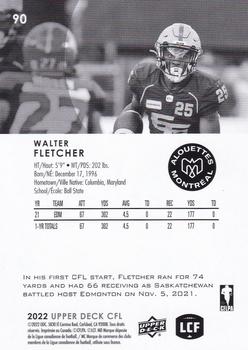 2022 Upper Deck CFL #90 Walter Fletcher Back