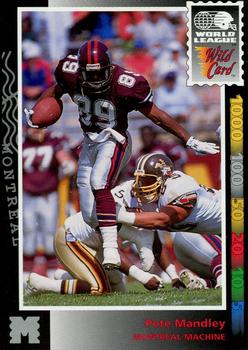 1992 Wild Card WLAF #2 Pete Mandley Front