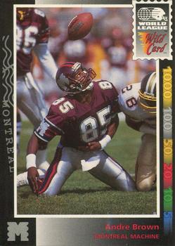 1992 Wild Card WLAF #10 Andre Brown Front