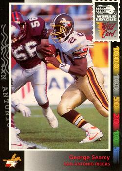 1992 Wild Card WLAF #16 George Searcy Front