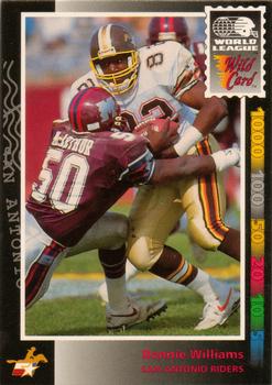 1992 Wild Card WLAF #29 Ronnie Williams Front
