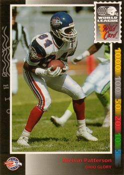 1992 Wild Card WLAF #35 Melvin Patterson Front