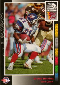 1992 Wild Card WLAF #41 Archie Herring Front