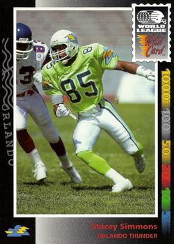 1992 Wild Card WLAF #65 Stacey Simmons Front