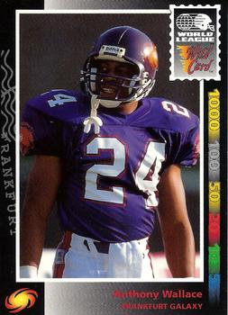 1992 Wild Card WLAF #86 Anthony Wallace Front