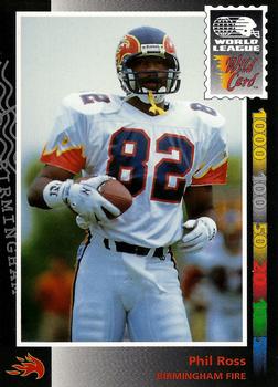 1992 Wild Card WLAF #108 Phil Ross Front