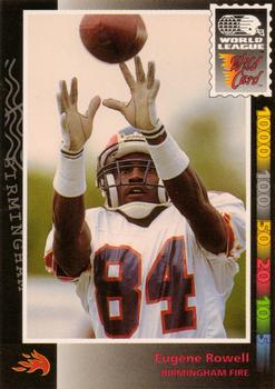 1992 Wild Card WLAF #109 Eugene Rowell Front