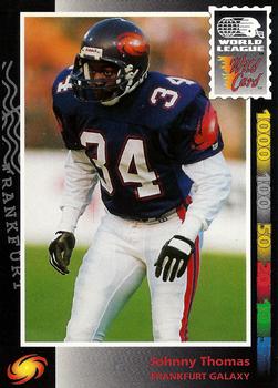 1992 Wild Card WLAF #126 Johnny Thomas Front