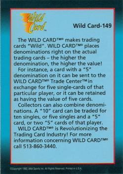 1992 Wild Card WLAF #149 Checklist 2: 51-100 Back