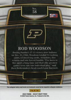 2022 Panini Select Draft Picks - Blue (Retail Base) #58 Rod Woodson Back