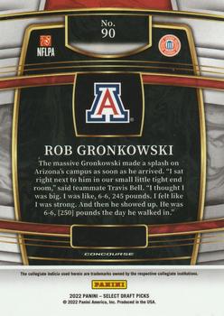 2022 Panini Select Draft Picks - Blue (Retail Base) #90 Rob Gronkowski Back