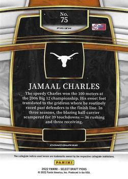 2022 Panini Select Draft Picks - Silver Prizm #75 Jamaal Charles Back