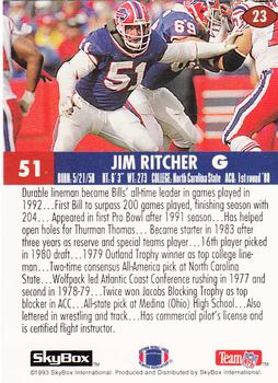 1993 SkyBox Impact #23 Jim Ritcher Back
