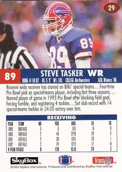 1993 SkyBox Impact #29 Steve Tasker Back