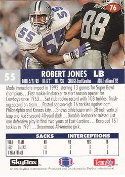1993 SkyBox Impact #76 Robert Jones Back
