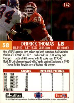 1993 SkyBox Impact #142 Derrick Thomas Back