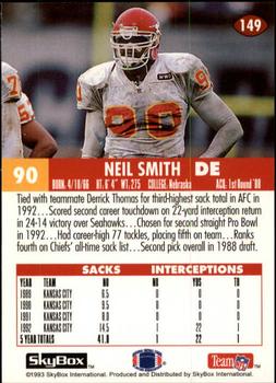 1993 SkyBox Impact #149 Neil Smith Back