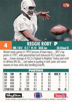 1993 SkyBox Impact #176 Reggie Roby Back