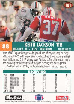 1993 SkyBox Impact #181 Keith Jackson Back