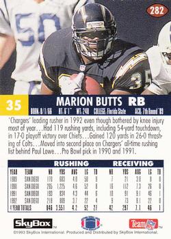 1993 SkyBox Impact #282 Marion Butts Back