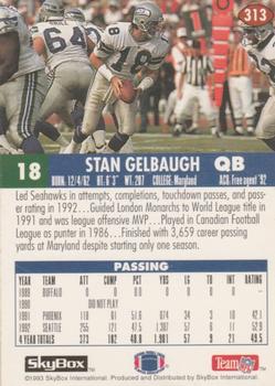 1993 SkyBox Impact #313 Stan Gelbaugh Back