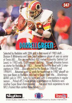 1993 SkyBox Impact #347 Darrell Green Back