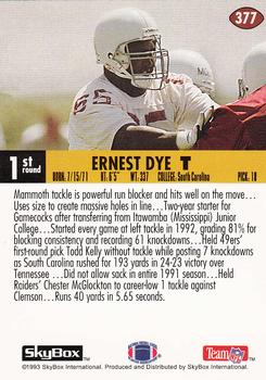 1993 SkyBox Impact #377 Ernest Dye Back