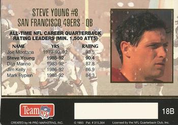 1993 Action Packed - Quarterback Club Braille #18B Steve Young Back