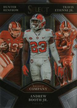 2022 Panini Select Draft Picks - Select Company #SC-CLE Andrew Booth Jr. / Hunter Renfrow / Travis Etienne Jr. Front