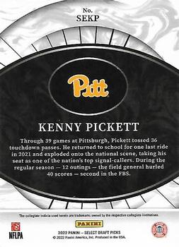 2022 Panini Select Draft Picks - Sensations #SEKP Kenny Pickett Back