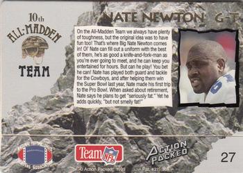 1993 Action Packed All-Madden #27 Nate Newton Back
