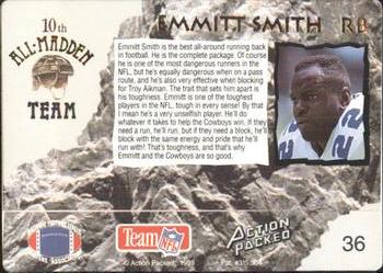 1993 Action Packed All-Madden #36 Emmitt Smith Back