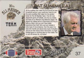 1993 Action Packed All-Madden #37 Pat Summerall Back