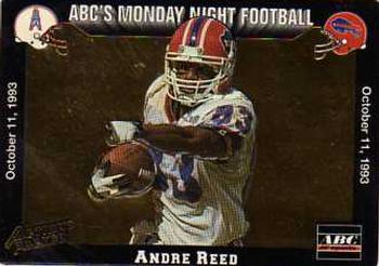 1993 Action Packed Monday Night Football #24 Andre Reed Front