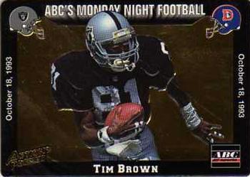 1993 Action Packed Monday Night Football #26 Tim Brown Front