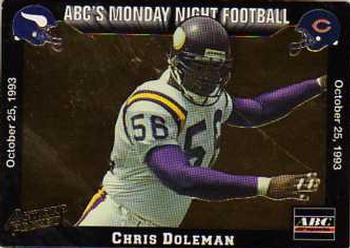 1993 Action Packed Monday Night Football #30 Chris Doleman Front