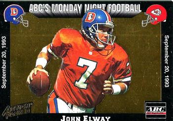 1993 Action Packed Monday Night Football #10 John Elway Front