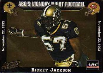 1993 Action Packed Monday Night Football #47 Rickey Jackson Front
