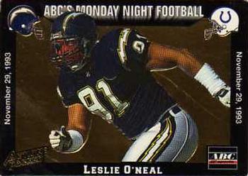 1993 Action Packed Monday Night Football #51 Leslie O'Neal Front