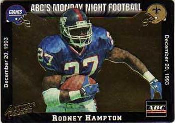 1993 Action Packed Monday Night Football #68 Rodney Hampton Front