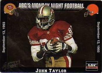 1993 Action Packed Monday Night Football #6 John Taylor Front