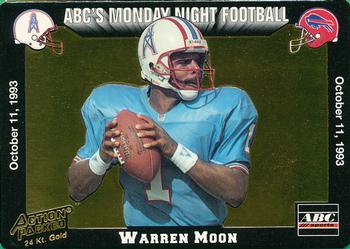1993 Action Packed Monday Night Football - 24K Gold #3G Warren Moon Front