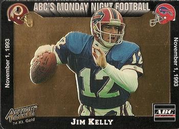 1993 Action Packed Monday Night Football - 24K Gold #1G Jim Kelly Front