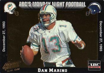 1993 Action Packed Monday Night Football - 24K Gold #2G Dan Marino Front