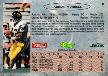 1993 Classic - Autographs #30 Adrian Murrell Back