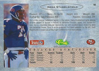1993 Classic - Gold #94 Dana Stubblefield Back