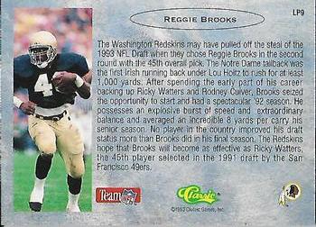 1993 Classic - Limited Prints #LP9 Reggie Brooks Back