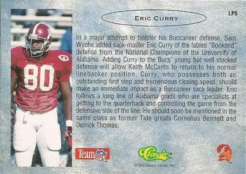 1993 Classic - Limited Prints #LP6 Eric Curry Back